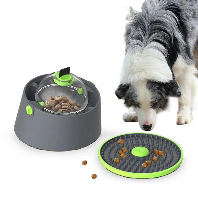 IKITCHEN Hot Sale Dog Water Bowl Puzzle Leaky Ball Lick Pad Dog Food Bowl Dog Slow Feeder Puzzle Bowl Toy