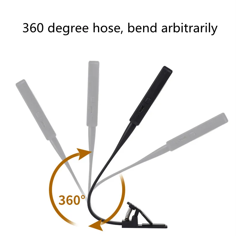 Book Light, USB Rechargeable Reading Light Reading Lamp with 3 Eye-Care Adjustable Brightness Modes, Flexible Clip on Book Light