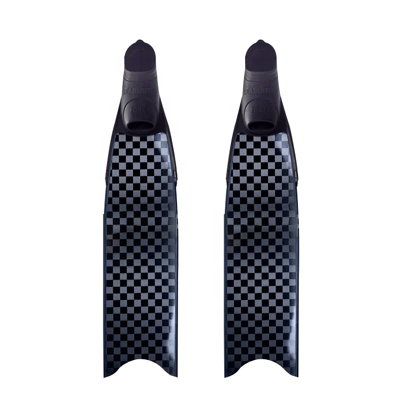 Free diving long flippers pure carbon fiber fiberglass Fins scuba diving silver flash diamond flippers