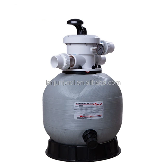Customized Black Multiport Valve Sand Filter Control Valve Silica Self Cleaning Polyester Fiber Pool Sand Filter For Swimming