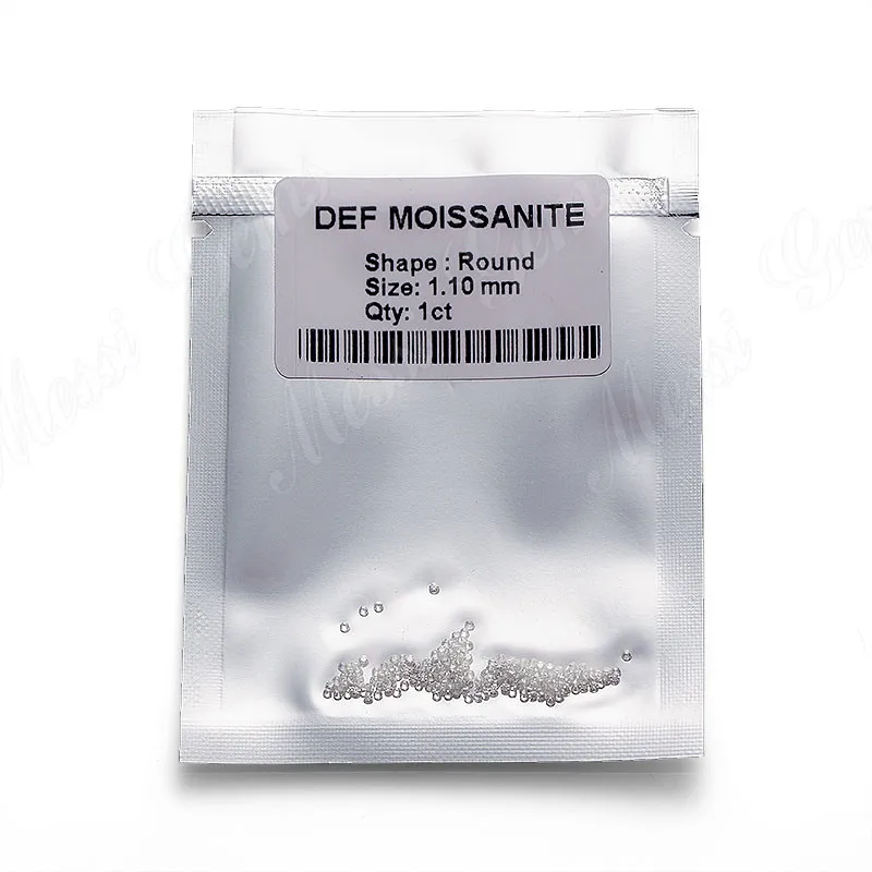 Wholesale price per carat loose round 1mm 1.2mm 1.3mm 1.4mm melee white moissanite diamond
