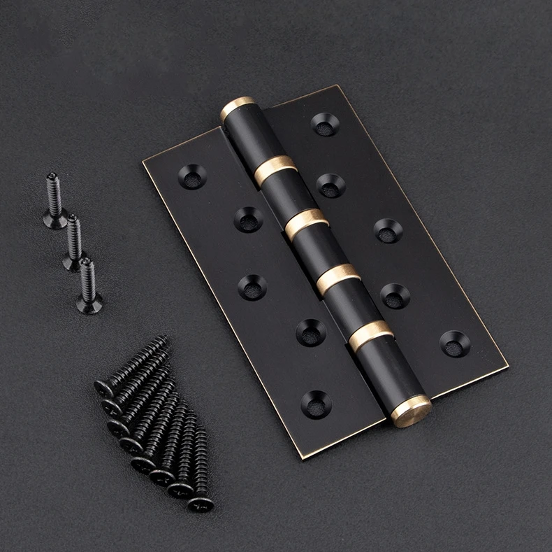 Luxury Solid Brass Wooden Door Lock Handle Friction Stay Hinges 3.0 thickness bearing 4 inch 5 inch Mute folding Hinge
