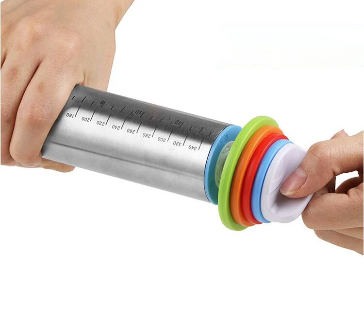 Adjustable Stainless Steel Rolling Pin or Cookie Pastry Dough Roller For Baking