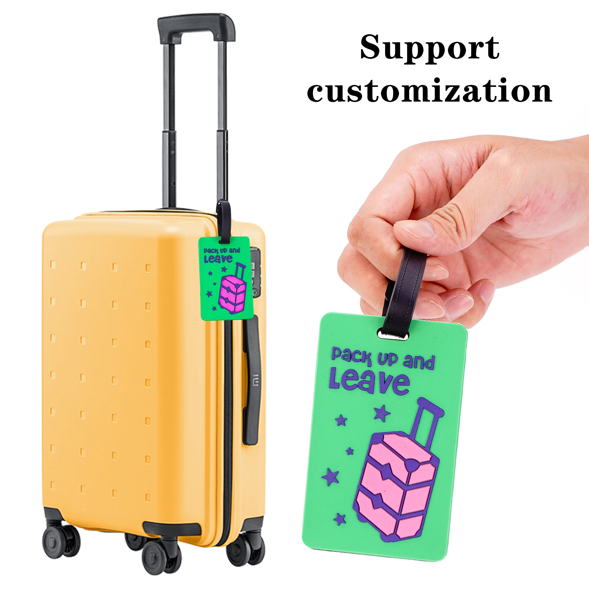 Custom Soft Rubber Pvc Baggage Tag Luggage Pvc Customized Novelty Cartoon Shaped Rubber School Bag Tags Luggage Tags