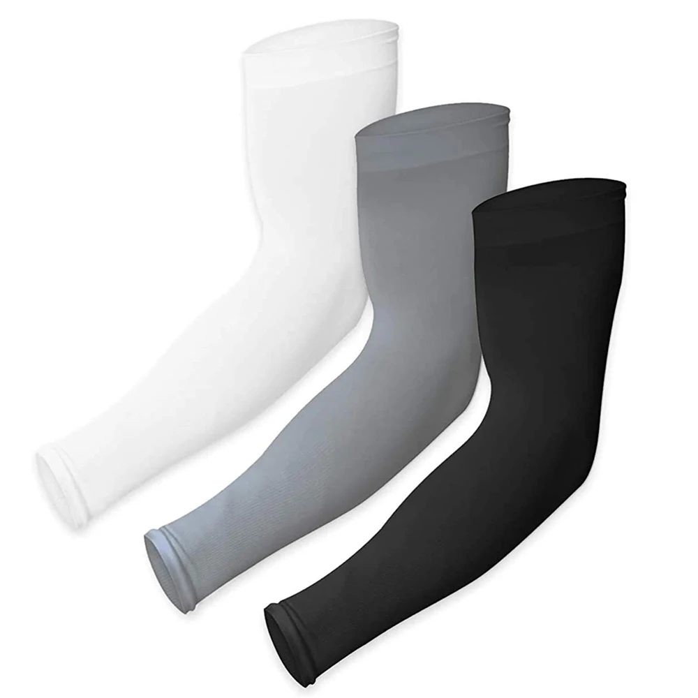 
Cooling Sports Compression Athletic Elastic Spandex Polyester Uv Sun Protection Cycling Arm Sleeve 