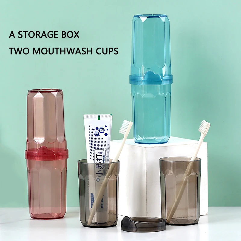 2022 Customized  Travel Set Plastic Travel Toothbrush Toothpaste cup able Mouthwash Cup