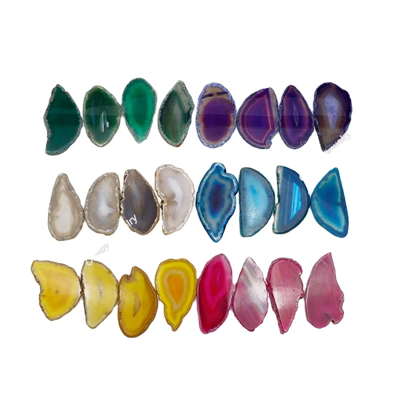Crystals wholesale bulk natural craft Irregular sliced Cup Tea stone and crystal holder coaster agate slice