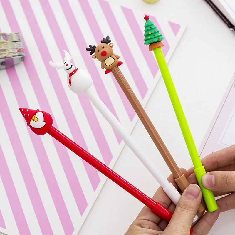 Christmas creative pen gel pen cute cartoon Christmas series neutral wholesale pen Christmas gift
