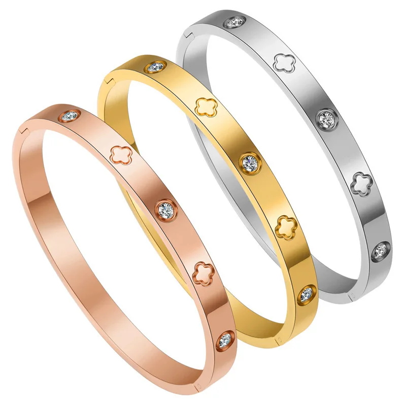 Stainless Steel Bangles 18k Gold plated Factory Made Wholesale For Women Fashion Jewelry Stainless Steel Bracelets Bangles