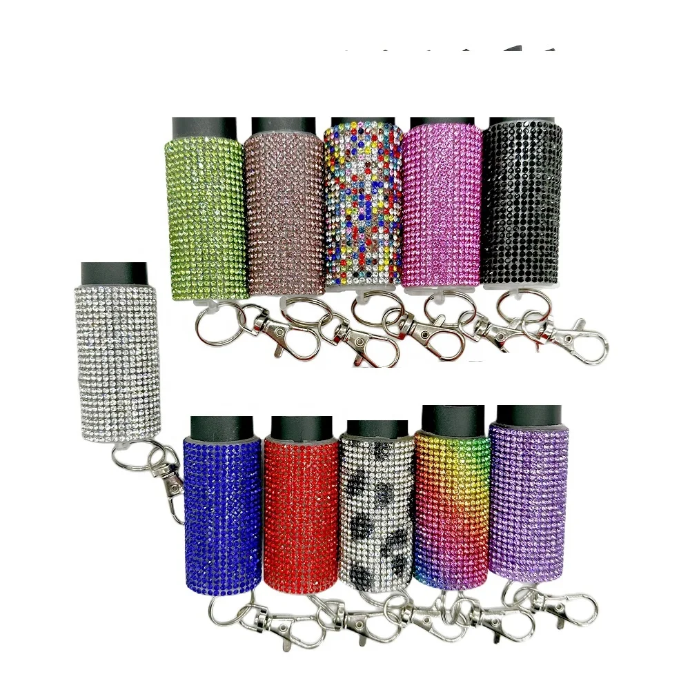 Women Self-defense Keychain Alloy Plastic Spray Shell Tasergun Self Defense Keychain Supplier