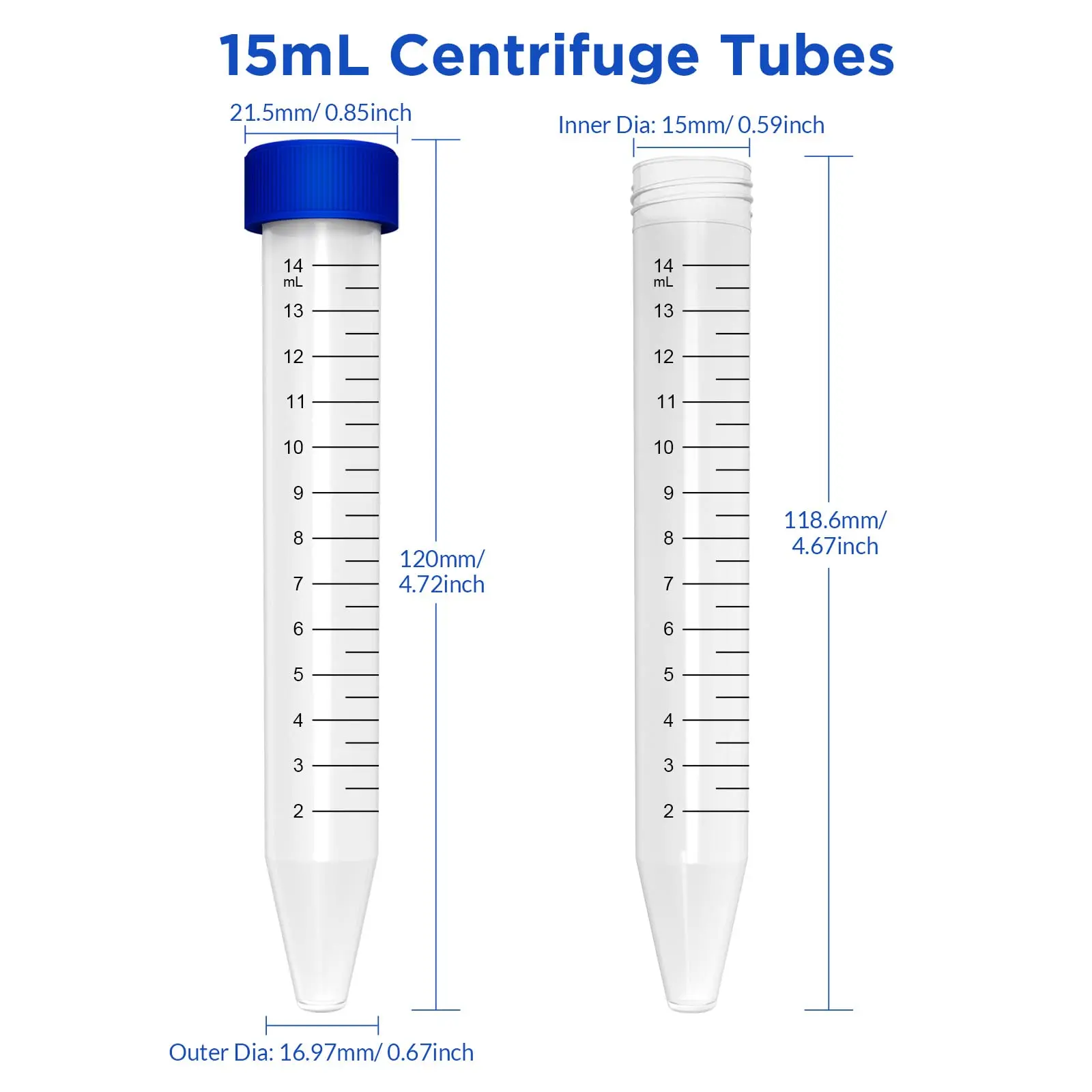 High-quality Cell Culture Centrifuge Tubes 15ml & 50ml Conical Tubes