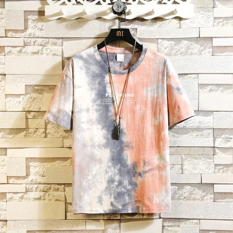 
Custom Made Clothing 100% Cotton Plus Size Tie Dye T Shirts Graphic Top Oversized Loose Hip Hop Tshirts Shirts Tie-Dye T-Shirt 