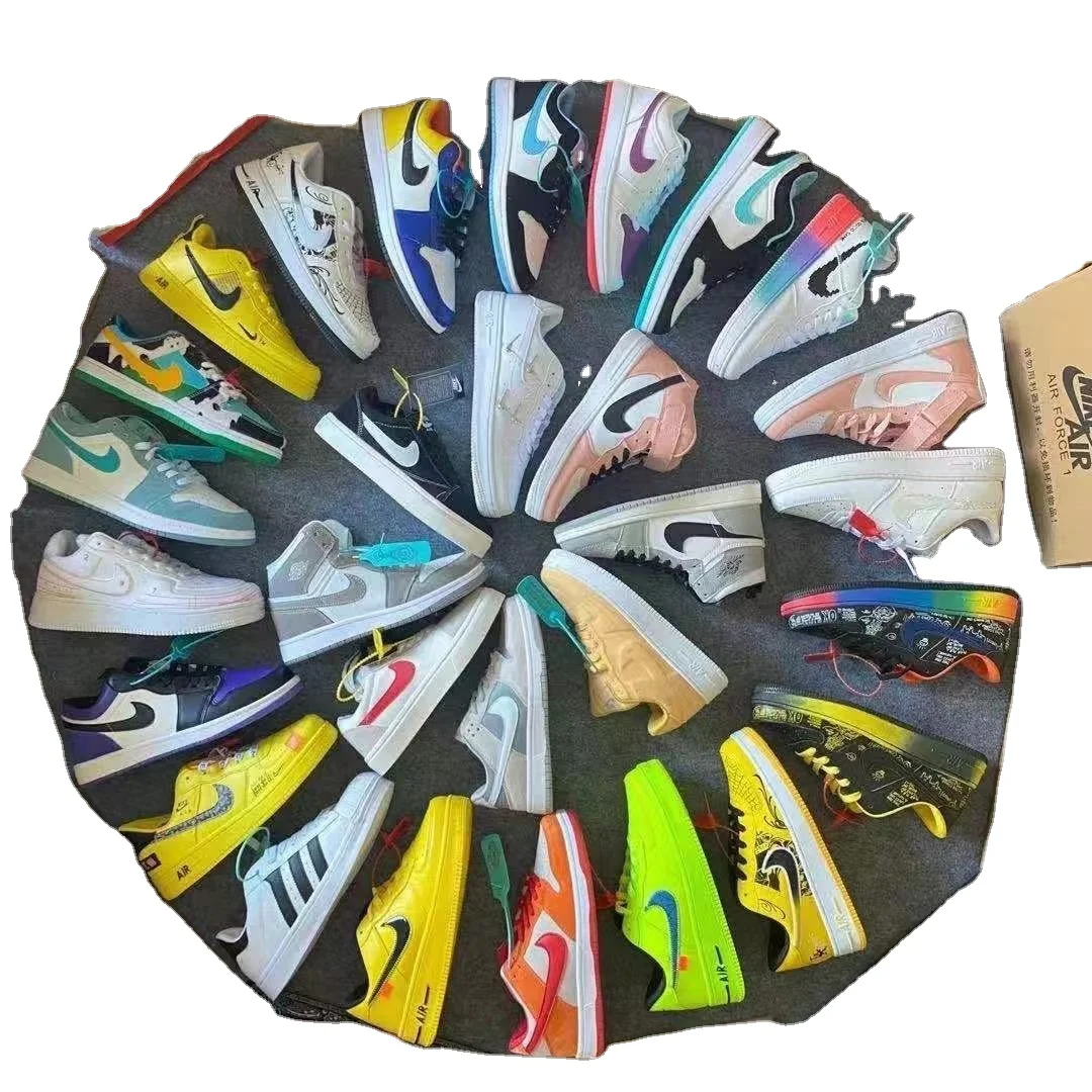 
New arrival fashion used shoes in bales stock lots branded original 1:1 mens womens sports shoes sneakers tennis for men 