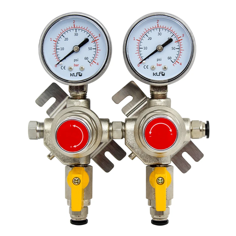 Dual Body Secondary Pressure Regulator Soda Beer Dispensing System