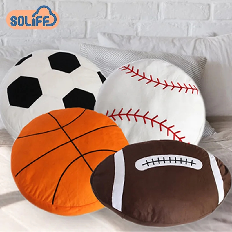 Cheap Promotional Soccer Sports Ball Pillow Toy Stuffed Soft Plush Football Toy Home Sofa Decoration Cushion Pillow