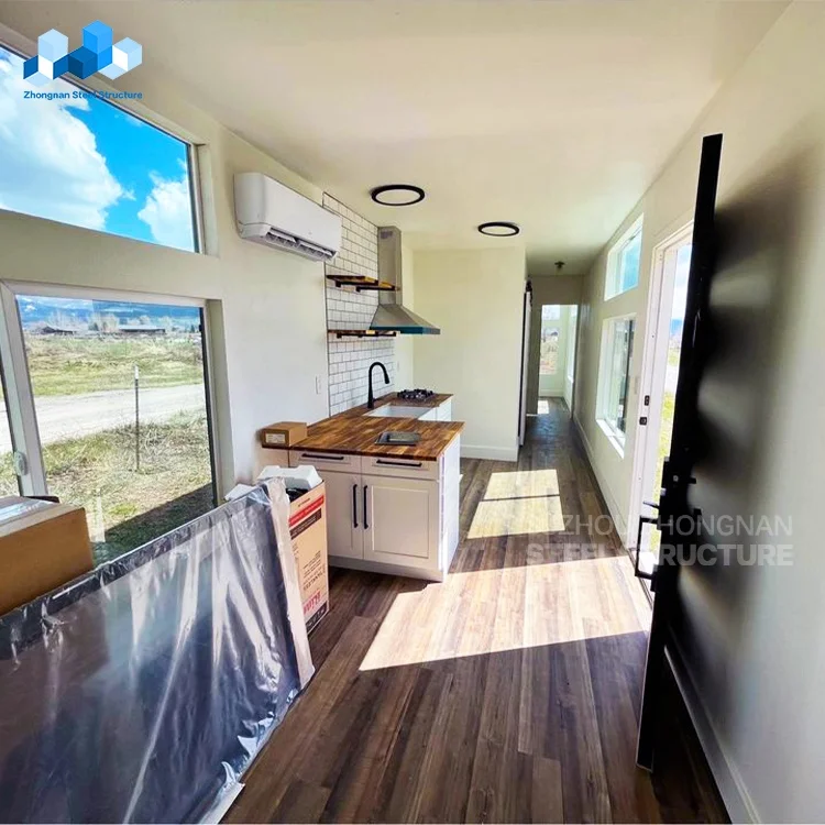 Zhongnan Detachable 20ft 40ft 2 3 4 bedroom modular tiny mobile home prefabricated portable shipping container house with toilet