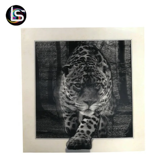 Custom Lenticular Printing Lion Painting 3d Effect Animal Pictures
