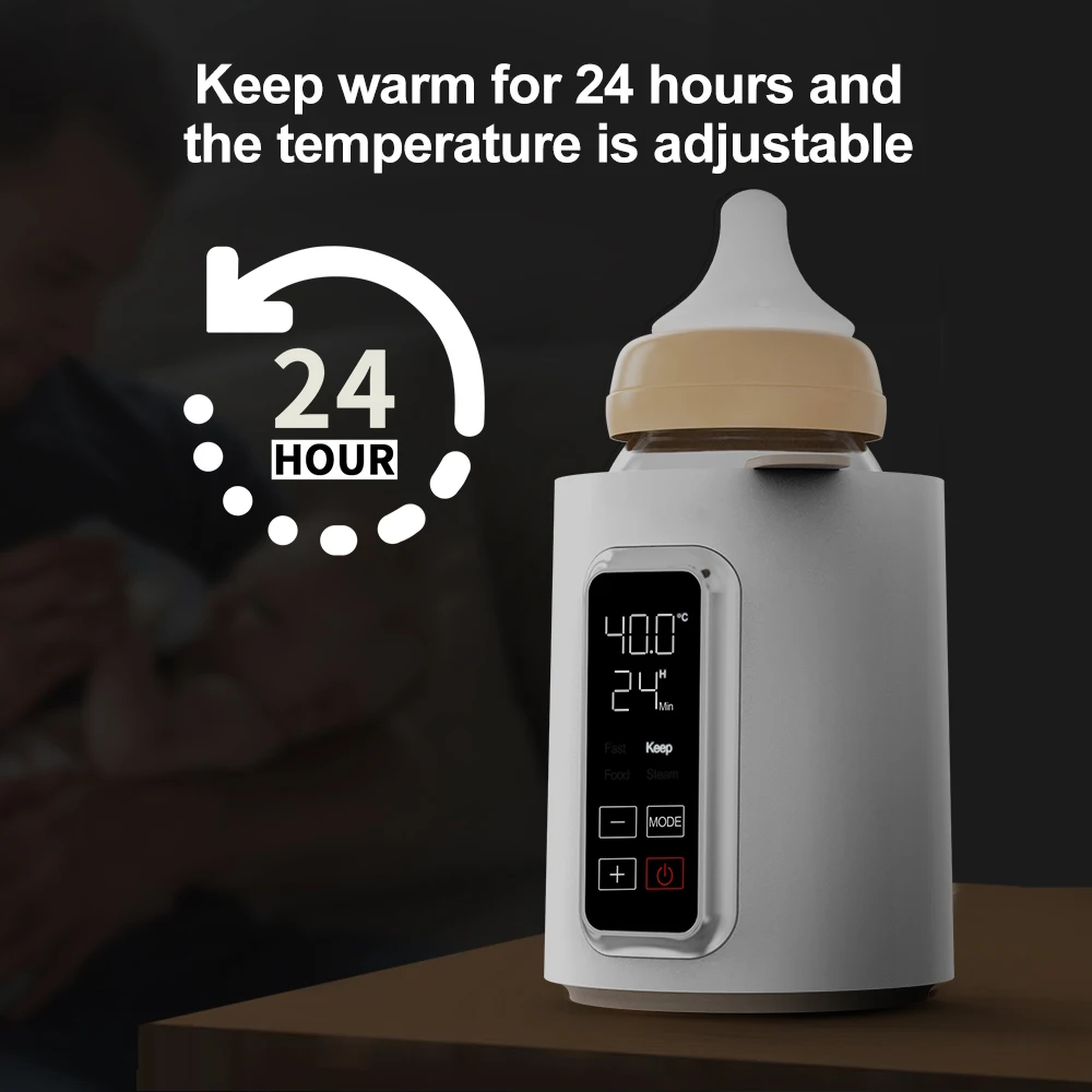 Portable 4-in-1 Baby Bottle Warmer & Sterilizer New Design Single Bottle Feeding Bottle Warmer Heating Defrosting Warmer