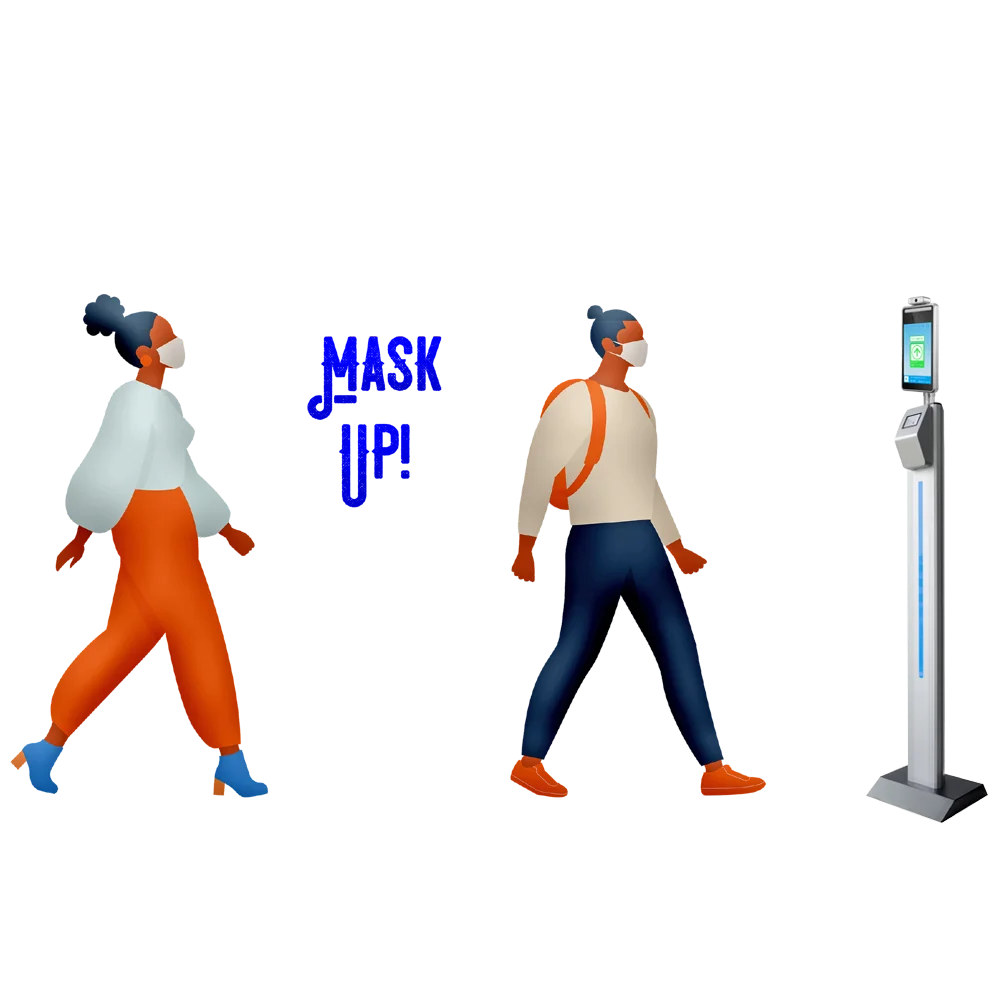 Linux Ubuntu System Face Recognition Door  Access control System with Body Temperature Detection RFID Free API