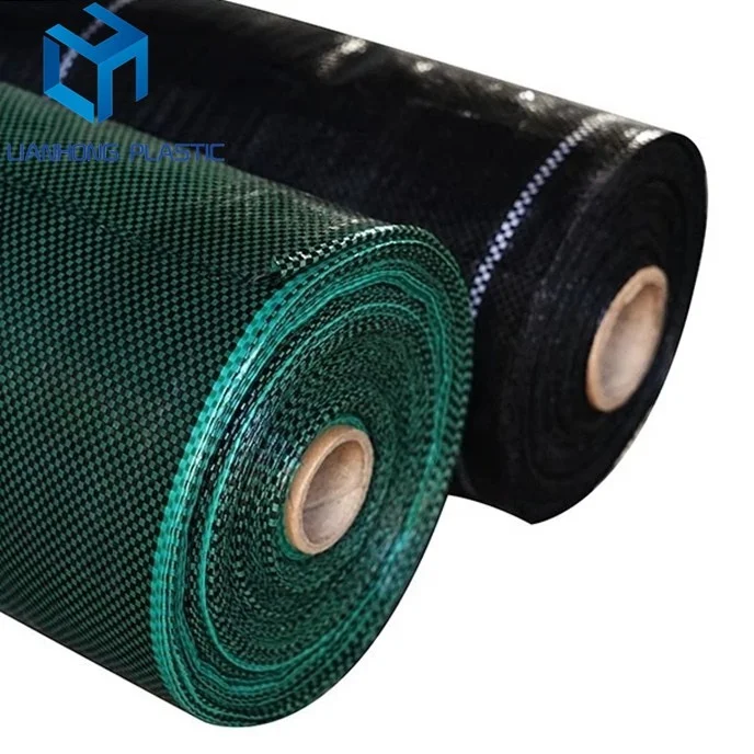 Green colour slit fence with paper tube plastic mulch landscape fabric PP Woven Silt Fence