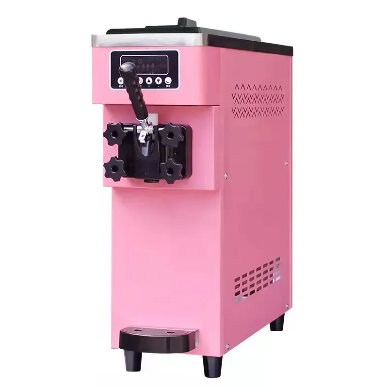 Pink Ice Cream Makers Creme Italian Machinery  Automatic Soft Serve Commercial Ice Cream Machine