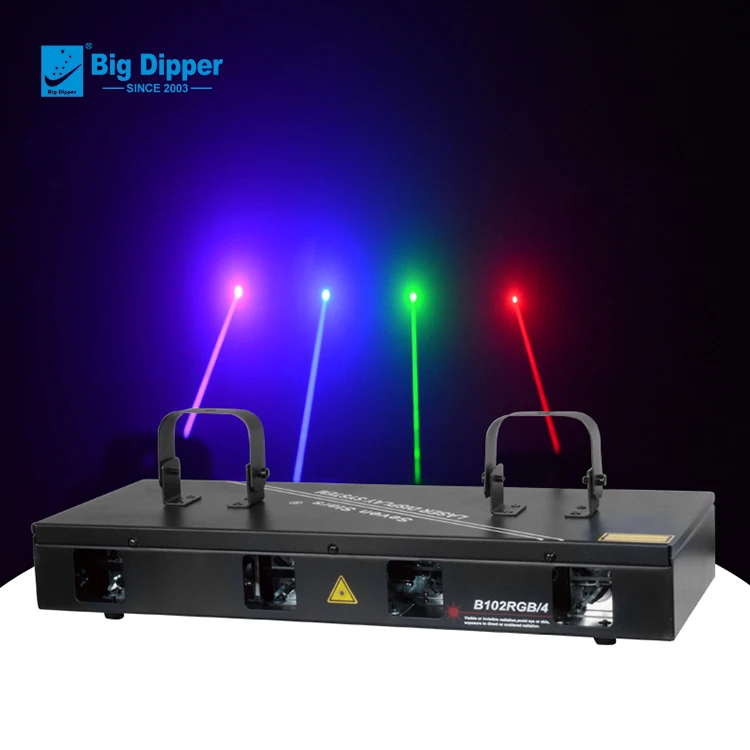Big Dipper B102RGB/4 four-eye RGBV 560mW laser projector with more than 100 patterns of beam effect