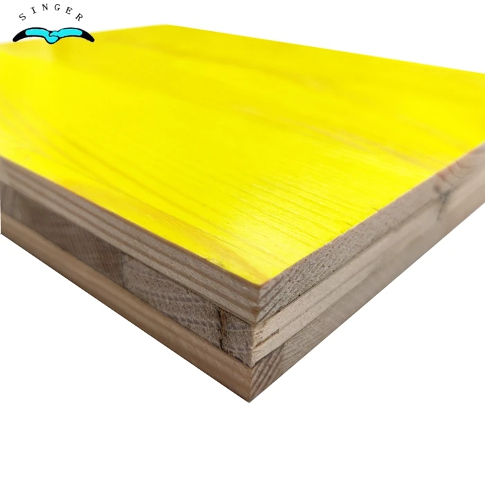 27mm pine core 3ply yellow shuttering panels / construction formwork panels price