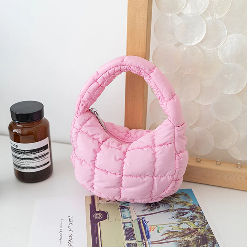 Soft Puffy Clouds Quilted Bag Wholesale Nylon Puffer Bag Lightweight Winter Padded Puffer Sling Tote Bag