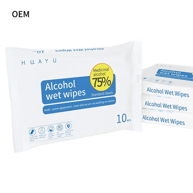 Anti bacterial sanitizer hand wipes oem antibacterial wet wipe CE certified alcohol wet wipes