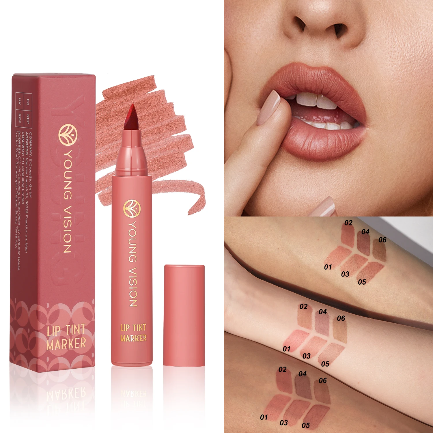 Wholesale Moisturising Matte Lip Gloss Makeup Kit for Women Waterproof Smooth Lip Liner Pencil Paste