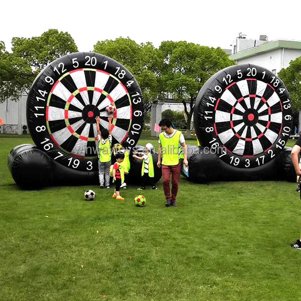Commercial strong PVC custom Inflatable Soccer Dart Game for outdoor interactive inflatable game