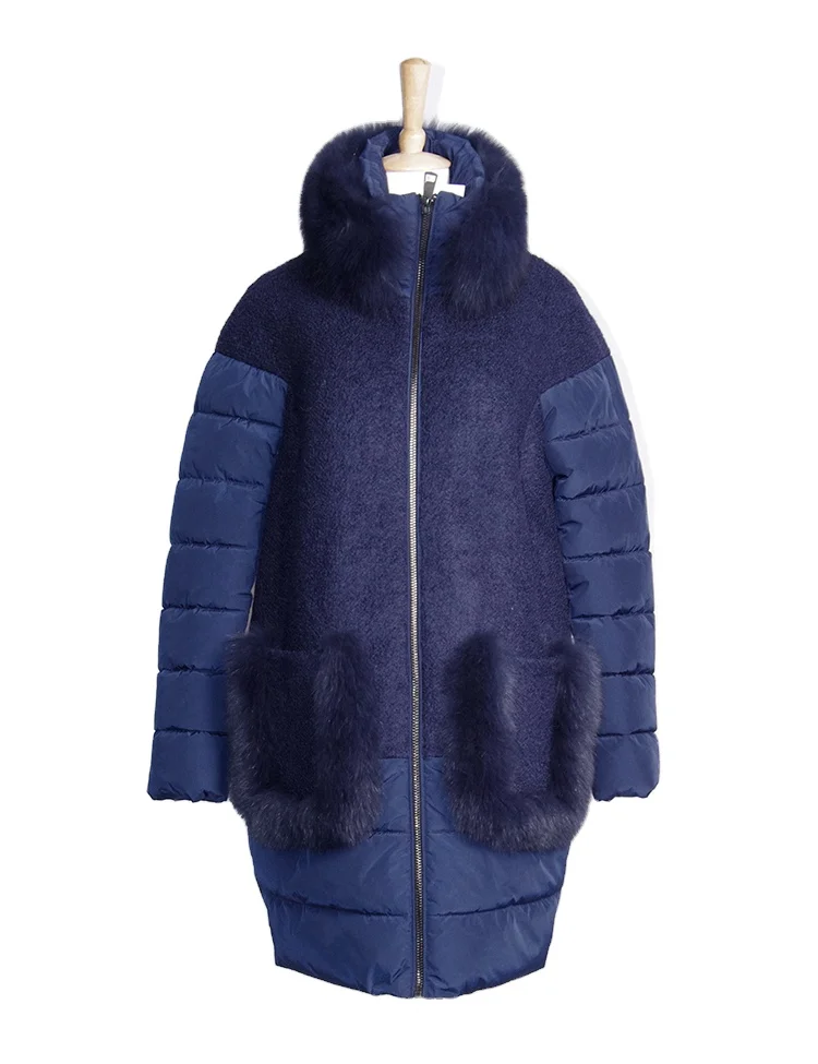 
New Design Ladies Fur Collar and Pocket Clothing Winter Padded Jackets  (60681028756)