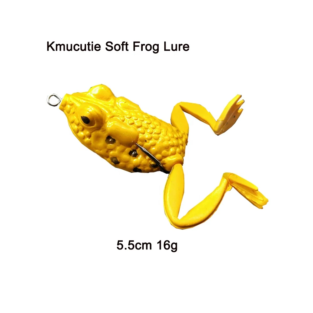 high quality 5.5cm/16g 5 colors Snakehead Fishing Artificial Insect Soft Lures Frog