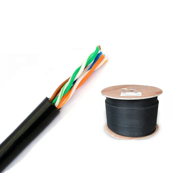  24AWG водонепроницаемый UTP cat5e Lan кабель на открытом