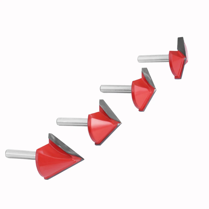 6 Shank 90 degree V- Type Slotting Cutter Bit Automatic Engraving Machine Wood Router Bit 3D
