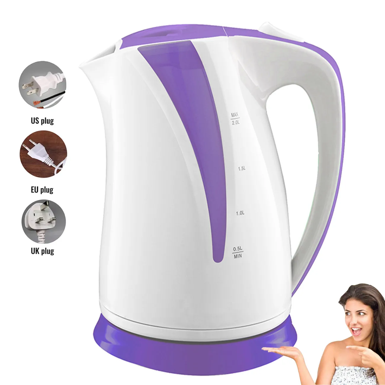 18.l Visible window electric kettles trending Electrical water kettle Hotel Plastic electric jug