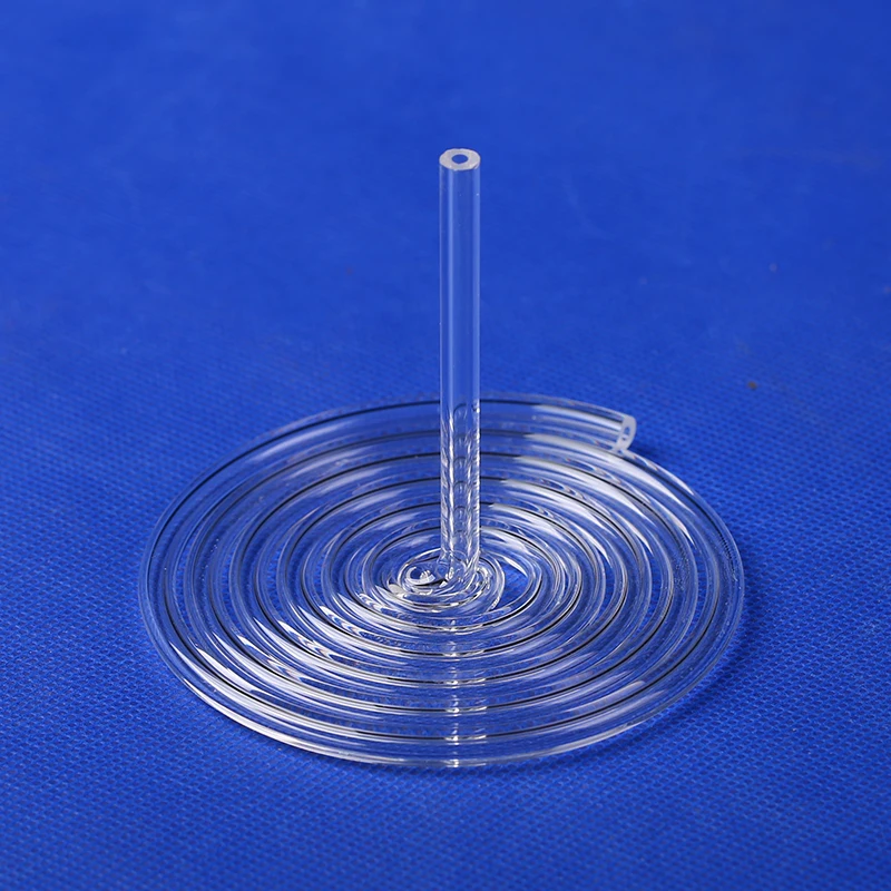 Chemical instrument spiral quartz tube high temperature spiral heat-resistant glass quartz glass tube