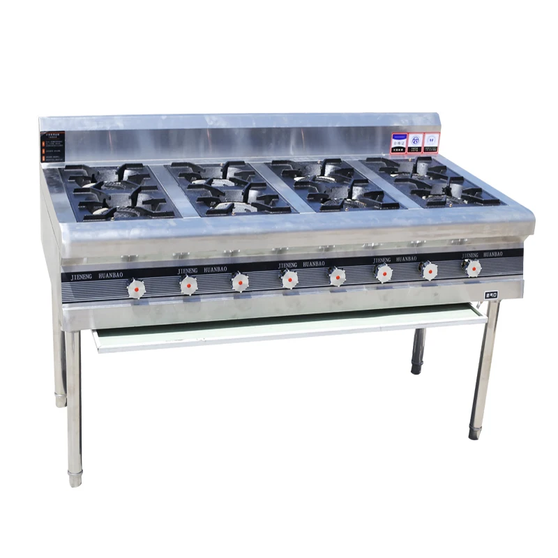 Commercial Outdoor 4 Burners Stoves Gas Cooktop Stainless Steel Free Standing Gas Stove For Restaurant