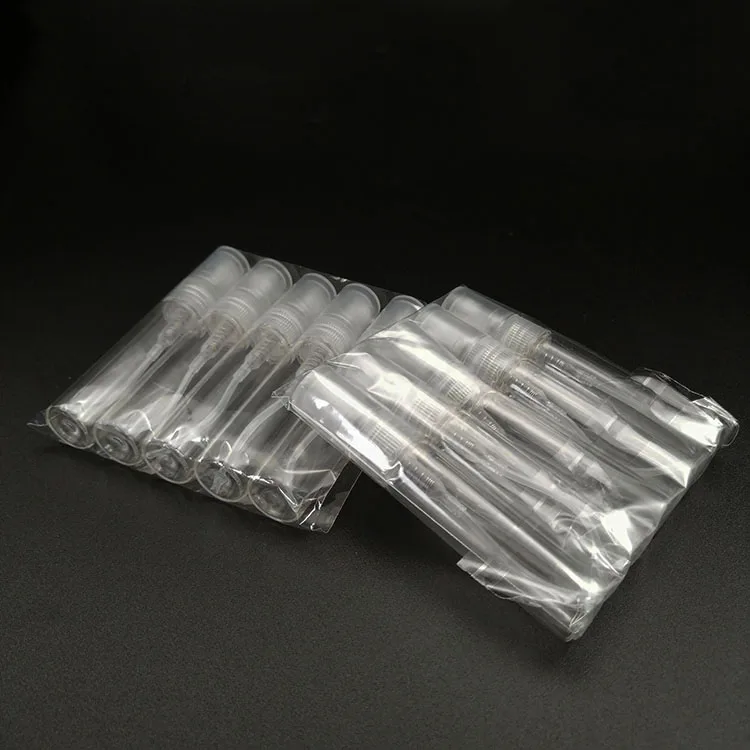 2ml 3ml 5ml 10ml mini clear glass perfume bottle spray press pump perfume filling container