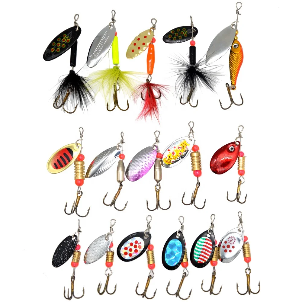 ToMyo Fishing Lures Spinner Bait, Fishing Lure Hard for Bass Trout Sets