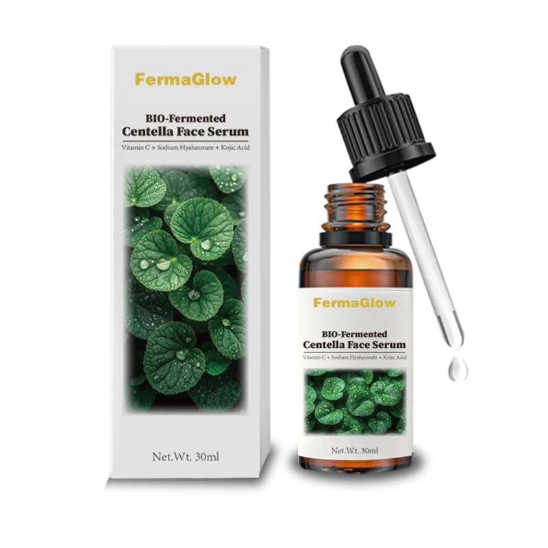 Сыворотка FermaGlow Centella Asiatica с гиалуроновой кислотой и витамином е для успокоения восстановления глубокого увлажнения кожи