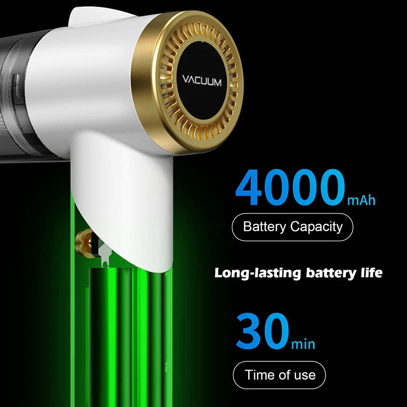 C1101 car vacuum cleaner 9000Pa electric car vacuum cleaner powerful cordless