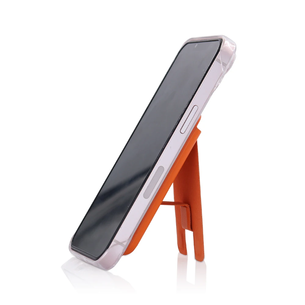 Minimalist Leather Card Holder Customized Slim Magnetic Phone Case Holder Magnet Credit Card Wallets