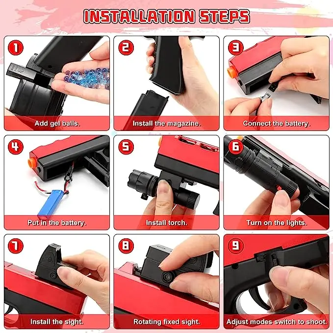 Glocks automatic splatter blaster toy gun outdoor shooting game G lock pistol gel soft bullet splat blaster toy gun