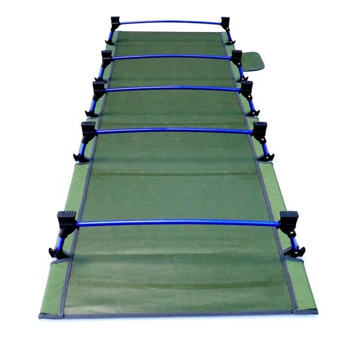 Adjustable ightest military army cot ultralight compact travel aluminum folding bed for camping