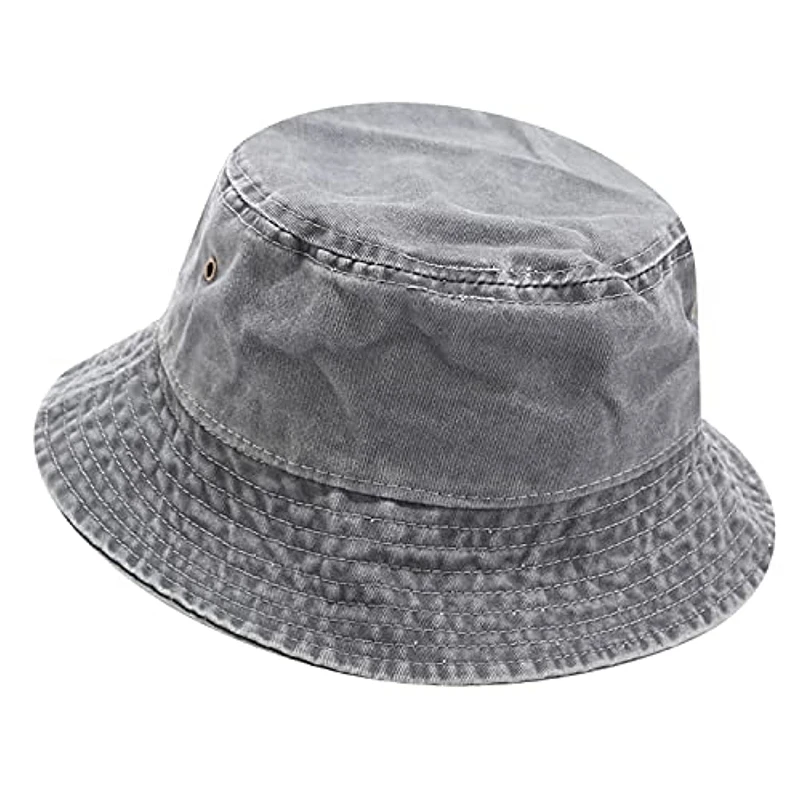 Customized white canvas embroidery bucket hat with custom logo for women and adult