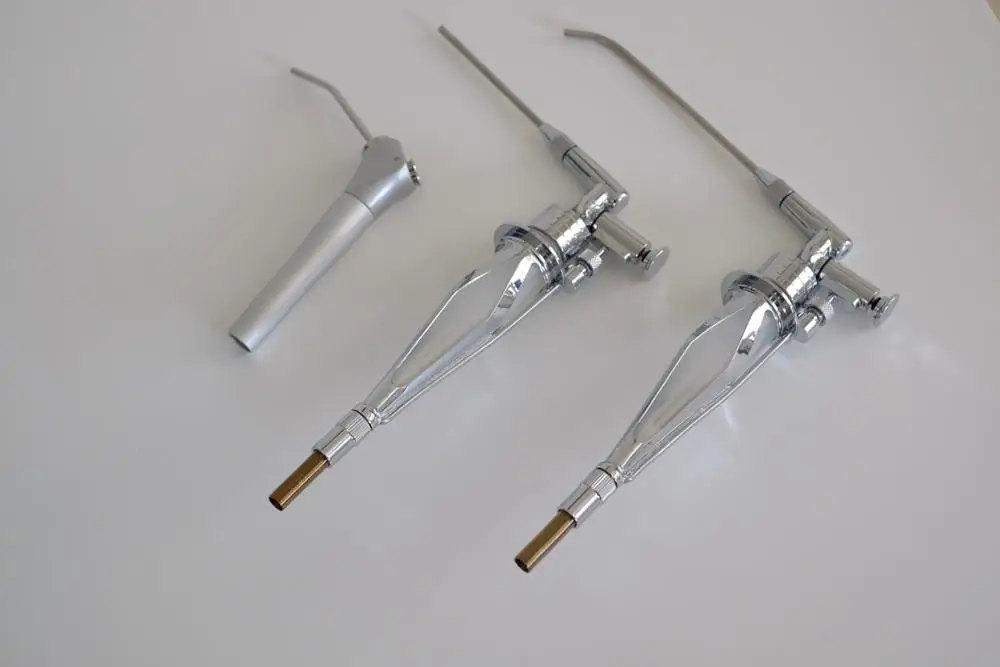 Aluminum Dental Water Spray Gun Three Way Syringe 2 Nozzles for ENT unit