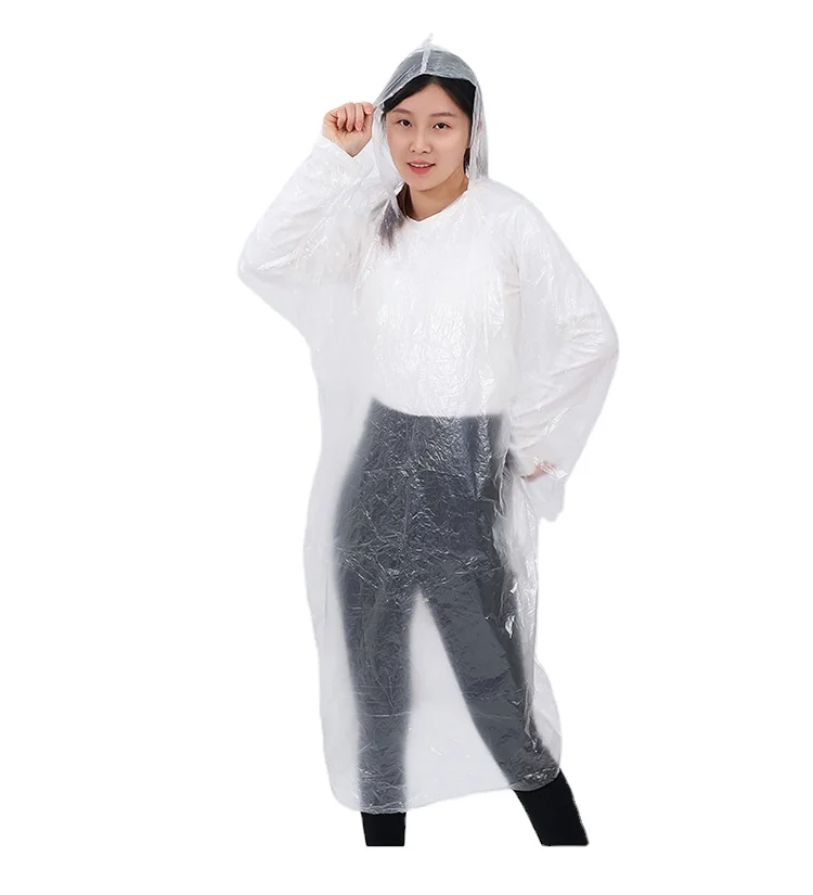 Wholesale White Transparent Plastic Ball Keychain Portable Emergency Pocket Waterproof Disposable Raincoats