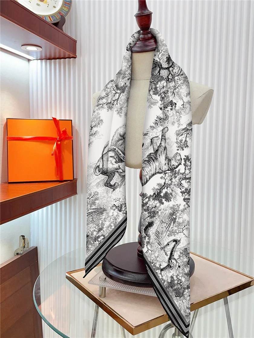 Hand Printed LISA Printed Scarf Square Scarf Silk Feel Scarves Printed Lady Hijab 90x90 cm