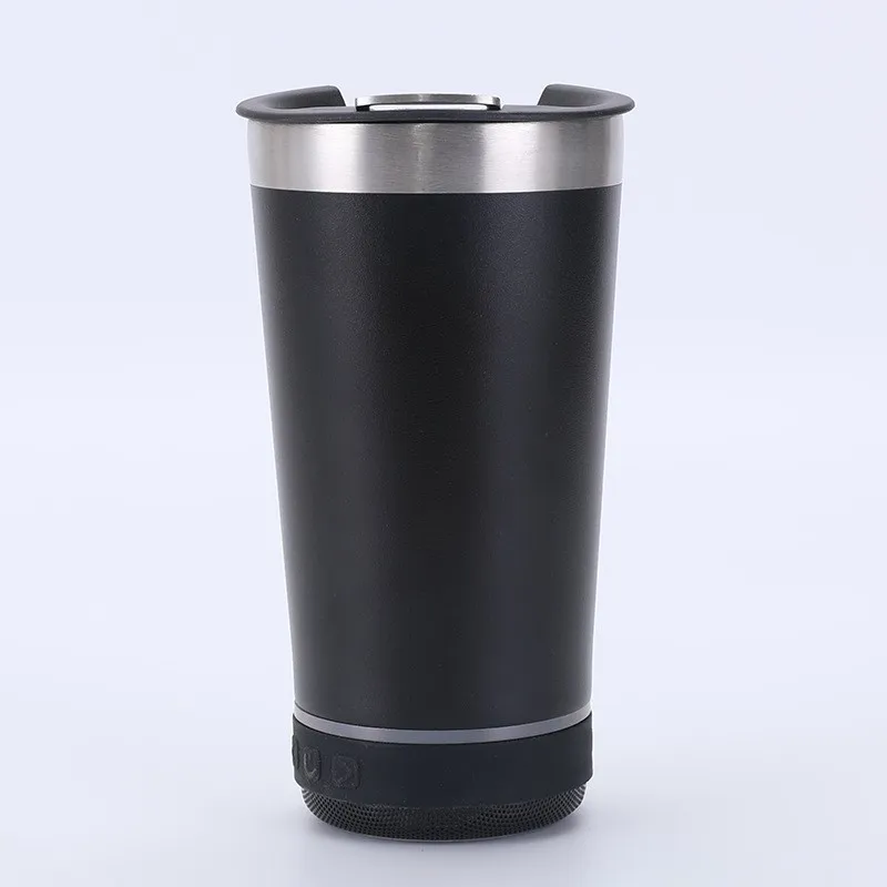 500ml Bt Smart Music Speaker Insulated Travel Tumbler Bt Music Audio Beer Mug 304 Stainless Steel Car Cup ice Cup